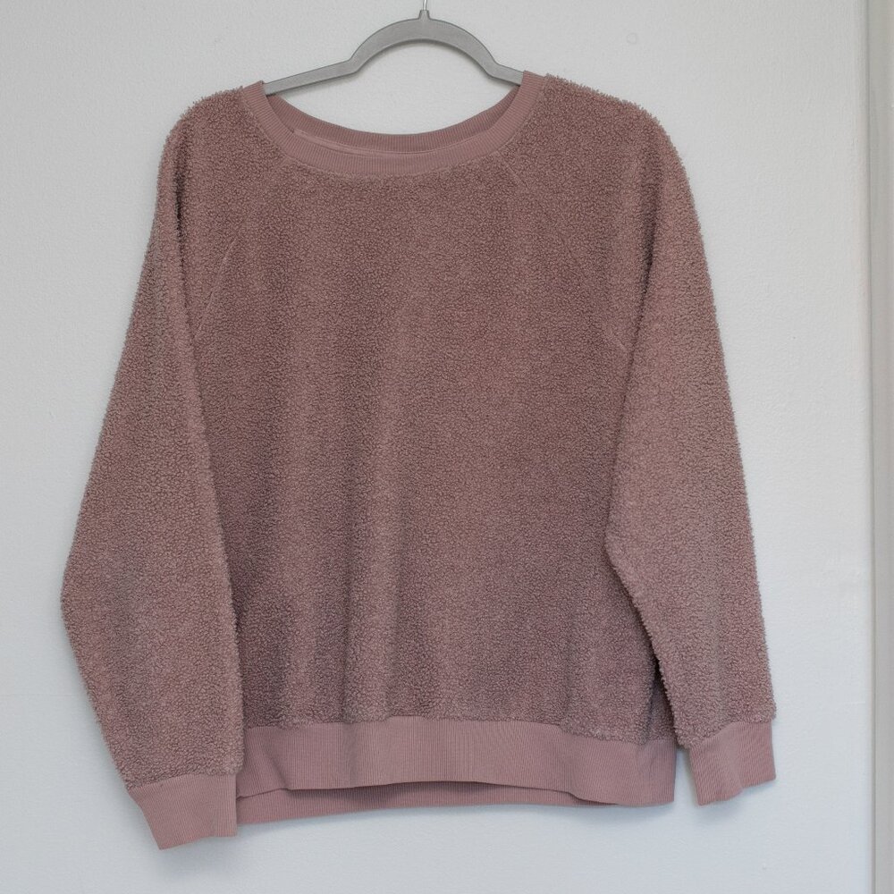 Universal Thread Women's Crewneck Sherpa Pullover Sweatshirt